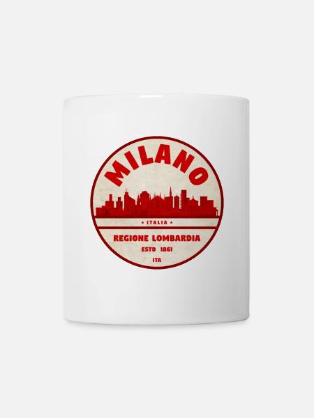 Milano Lombardia Retro Skyline - Tasse - Weiß
