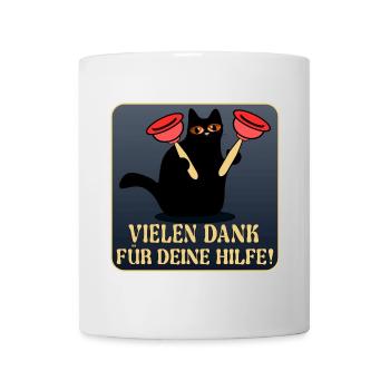 DANKE KATZEN SANITÄRANLAGEN KLEMPNER - Tasse - Weiß - Vorne