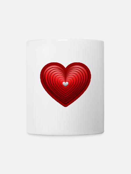 tief_im_HERZEN - Tasse - Weiß