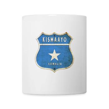Kismaayo Somalia Wappen Flaggen Design - Tasse - Weiß - Vorne