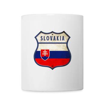 Slovakia flag coat of arms design - Mug - white - Front