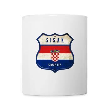 Sisak Croatia flag coat of arms design - Mug - white - Front