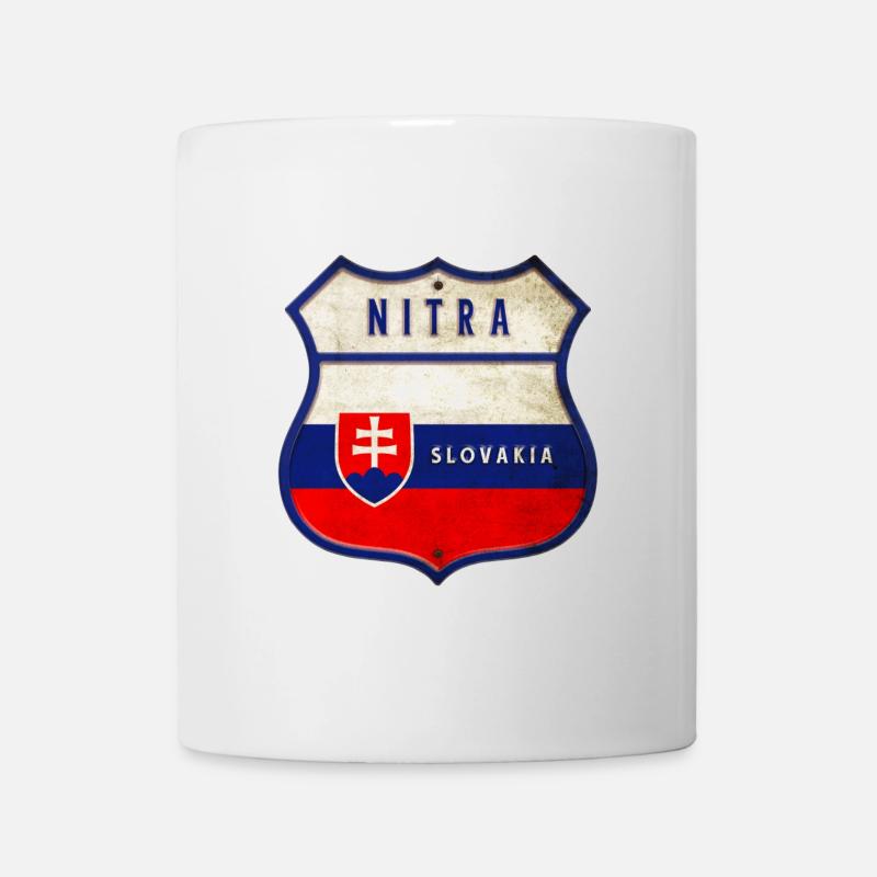 Nitra Slowakei Wappen Flaggen Design - Tasse - Weiß