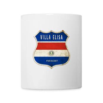 Villa Elisa Paraguay Wappen Flaggen Design - Tasse - Weiß - Vorne