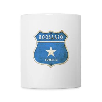 Boosaaso Somalia Wappen Flaggen Design - Tasse - Weiß - Vorne