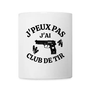 club de tir, se protéger, école de tir - Mug blanc - blanc - Devant