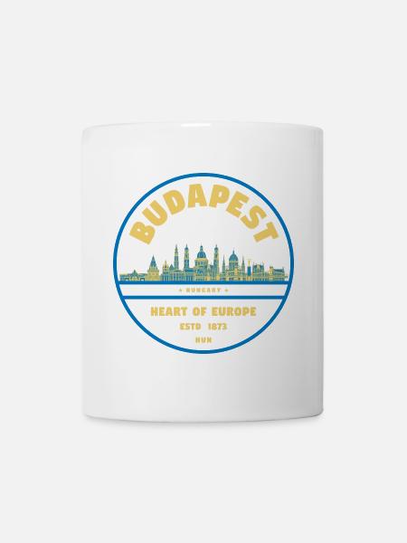 Emblème de la Skyline de Budapest Cœur de l’Europe - Mug blanc - blanc