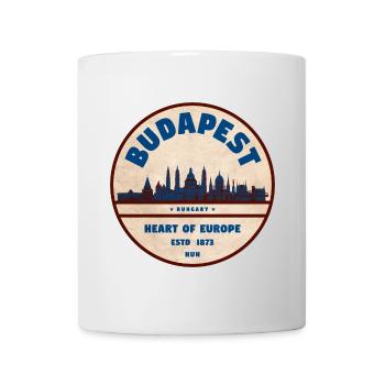 Budapest Heart of Europe Vintage Badge - Mug - white - Front