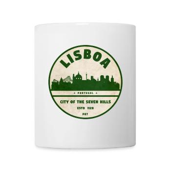 Lisboa Silhouette Stadtlogo - Tasse - Weiß - Vorne
