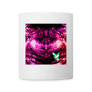 Kaleidoskopische Tie-Dye Schmetterling - Tasse - Weiß - Vorne