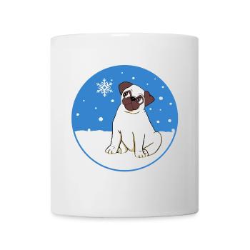 Pug in the snow - Mug - white - Front