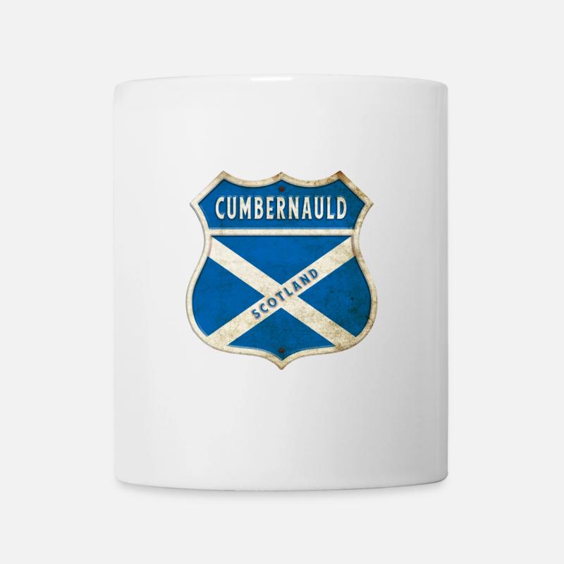 Motif du drapeau écossais de Cumbernauld - Mug blanc - blanc