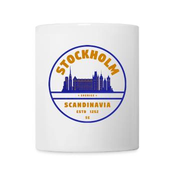 Stockholm Skyline Stamp Sweden - Mug - white - Front