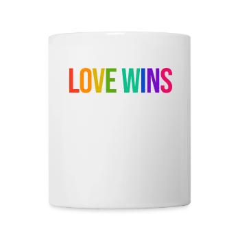 Regenbogen Lgbt Gleichberechtigung Statement Stolz - Tasse - Weiß - Vorne