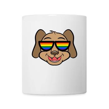 Cool Dog Lgbt Rainbow Lesbians Gay - Mug - white - Front