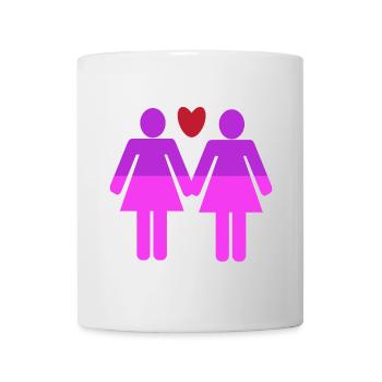 Lgbt Herz Gleichgeschlechtliche Partnerschaft - Tasse - Weiß - Vorne
