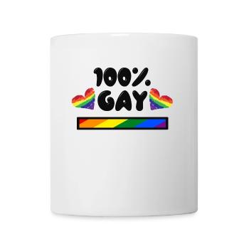 Gay Pride Heart Rainbow Lgbt Statement Homo - Mug - white - Front