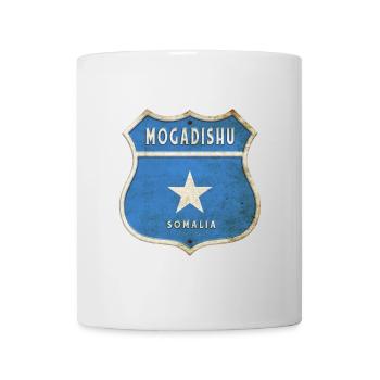 Mogadischu Somalia Wappen Flaggen Design - Tasse - Weiß - Vorne