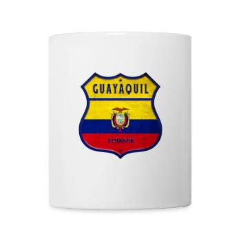 Guayaquil Ecuador Wappen Flaggen Design - Tasse - Weiß - Vorne
