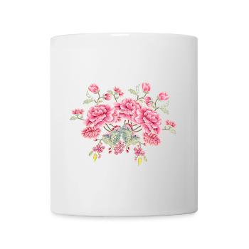 Japanese Peony Flowers - Mug - white - Front