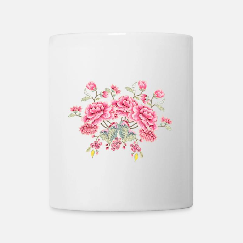 Japanische Pfingstrosenblüten - Tasse - Weiß