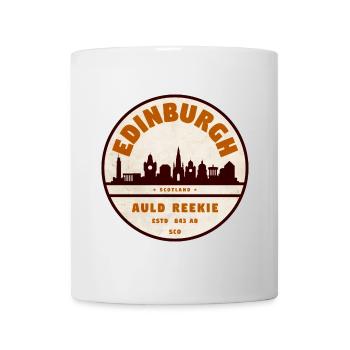 Écusson Écusson Rétro de la Skyline d’Édimbourg - Mug blanc - blanc - Devant