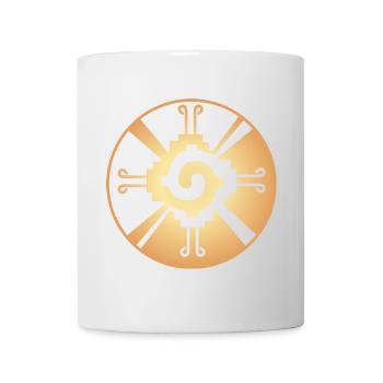 Galactic Butterfly Hunab Ku - aztec symbol - Mug - white - Front