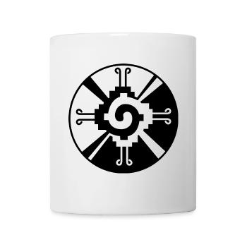 Galactic Butterfly Hunab Ku - aztec symbol - Mug - white - Front