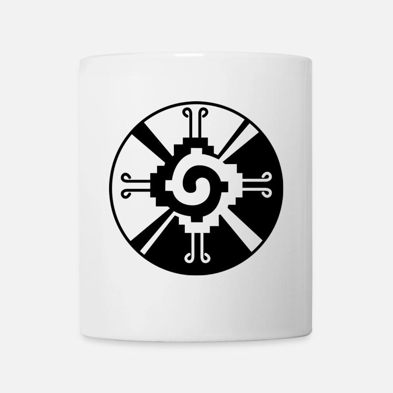 Galactic Butterfly Hunab Ku - aztec symbol - Mug - white
