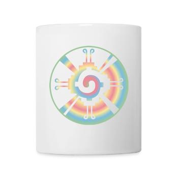 Galactic Butterfly Hunab Ku - aztec symbol - Mug - white - Front