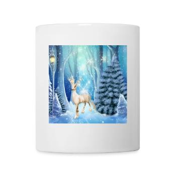 Merveilleux rennes fantastiques dans un paysage hivernal - Mug blanc - blanc - Devant