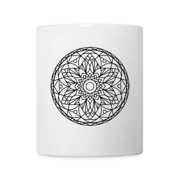 Mandala - Tasse - Weiß - Vorne