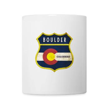 Motif des armoiries de Boulder, Colorado - Mug blanc - blanc - Devant