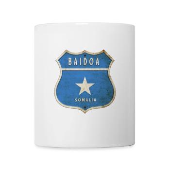 Baidoa Somalia Wappen Flaggen Design - Tasse - Weiß - Vorne