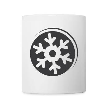 Snowflake Snow Symbol Icon Logo Crystal - Mug - white - Front