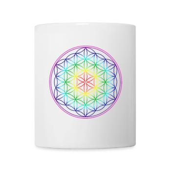 REGENBOGENBLUME DES LEBENS - Tasse - Weiß - Vorne