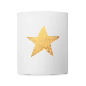 Stern Gold Weihnachten Symbol Luxus Deko exklusiv - Tasse - Weiß - Vorne