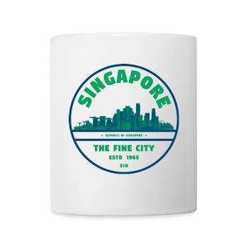 Singapore Skyline Emblem - Mug - white - Front