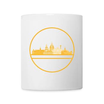 Édition Or Skyline de Dresde - Mug blanc - blanc - Devant