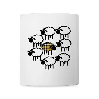 Les moutons de Cornouaillais ne suivent pas le troupeau - Mug blanc - blanc - Devant