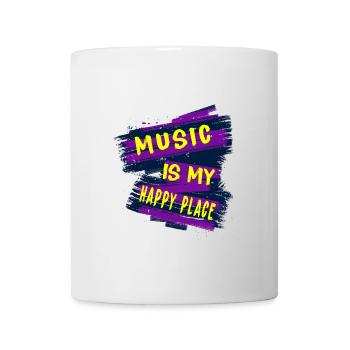 La musique est mon endroit préféré - Mug blanc - blanc - Devant