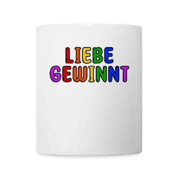 Lgbt Liebe Homosexuell Regenbogen Statement Pride - Tasse - Weiß - Vorne