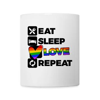 Lgbt Liebe Herz Stolz Transgender Statement Homo - Tasse - Weiß - Vorne
