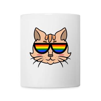 Cool Katze Lgbt Lesbisch Gleichberechtigung Homo - Tasse - Weiß - Vorne