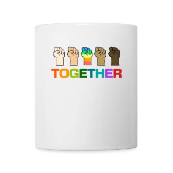 gay human rights lgbt saying rainbow - Mug - white - Front