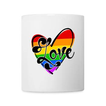 Liebe Lgbt Herz Spruch Sexualität Transgender Gay - Tasse - Weiß - Vorne