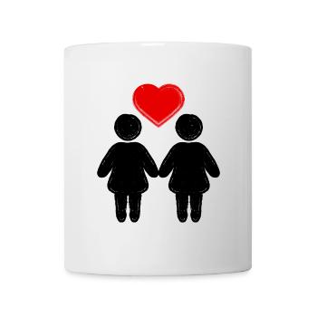 Lgbt Gleichgeschlechtliche Partnerschaft Herz - Tasse - Weiß - Vorne