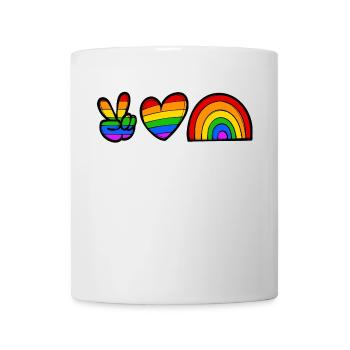 Rainbow Heart Lgbt Right-wing homosexual pride - Mug - white - Front