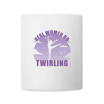 De vraies femmes font du Twirling - Baton Sportswoman Gift - Mug blanc - blanc - Devant