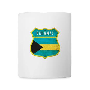 Design du drapeau des Bahamas - Mug blanc - blanc - Devant